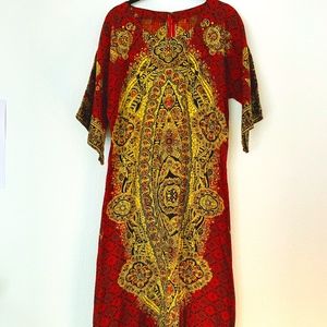 Vintage 1970s Caftan / Kaftan Dress